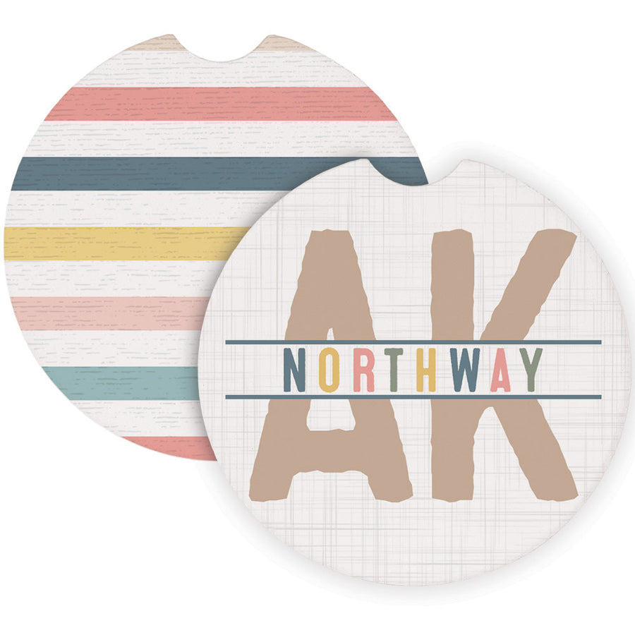 State Initials City Stripes LOC