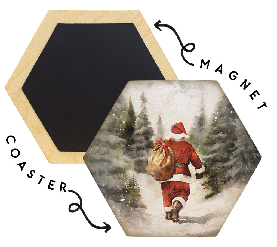 Santa Walking Art