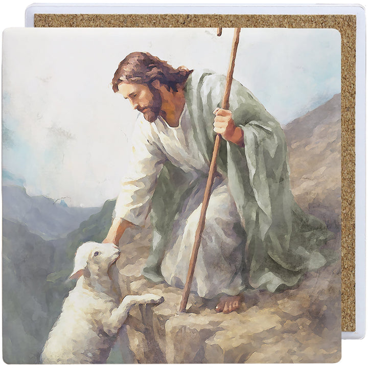 Jesus Lamb On Cliff