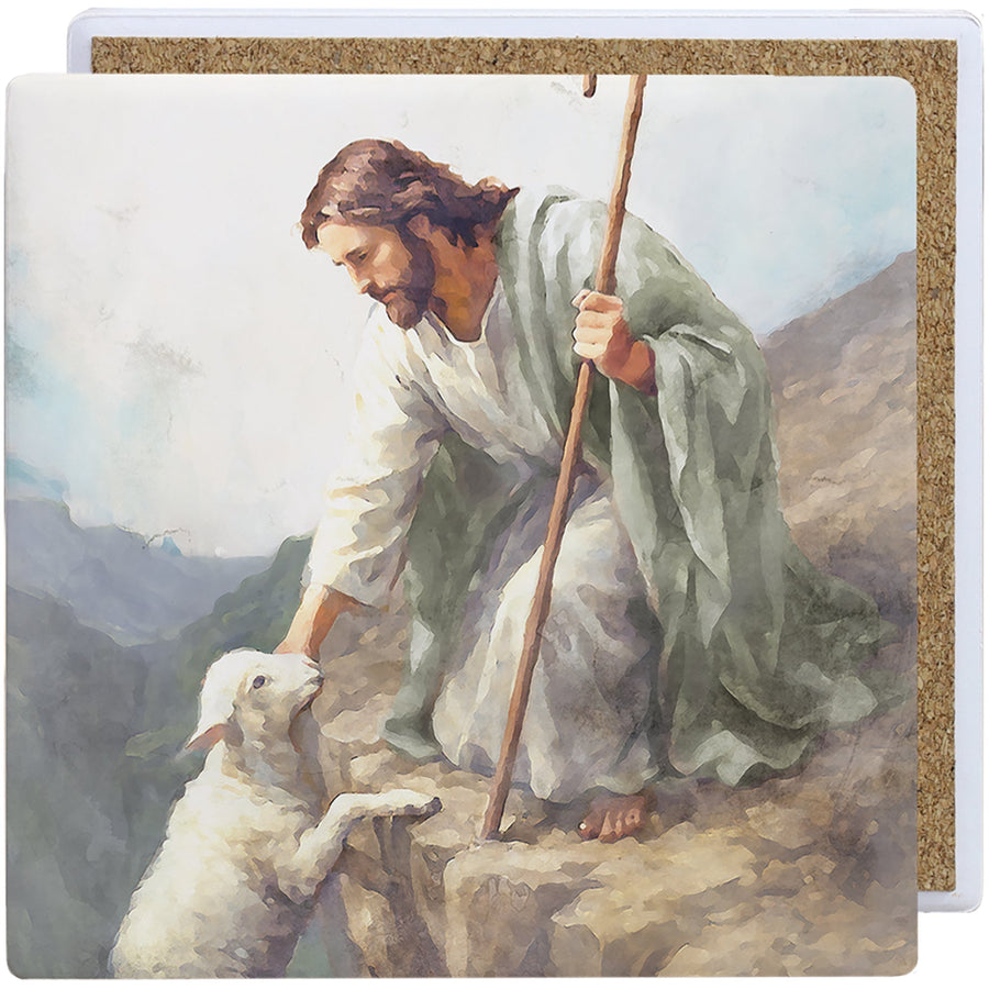 Jesus Lamb On Cliff