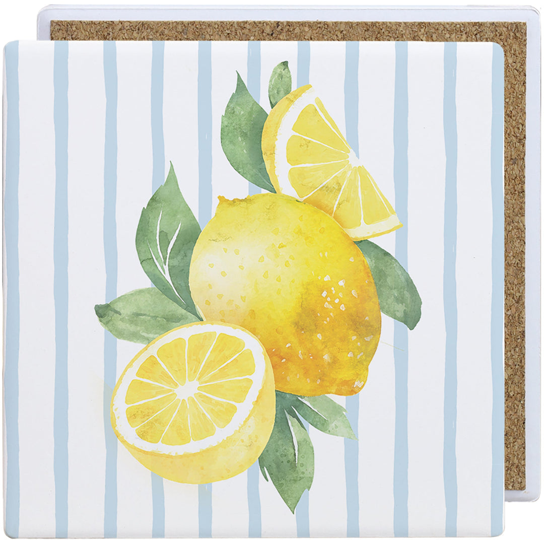 Lemons Blue Stripes