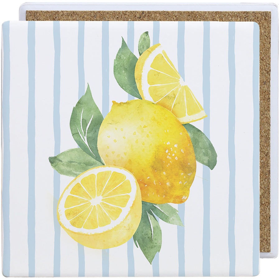 Lemons Blue Stripes