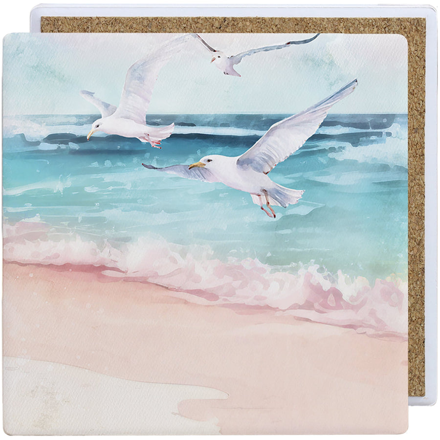Seagulls Pink Beach