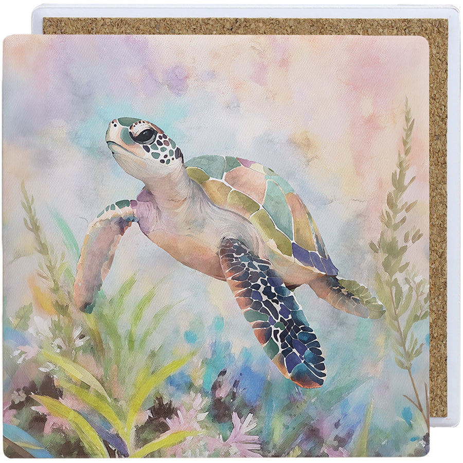 Colorful Watercolor Turtle