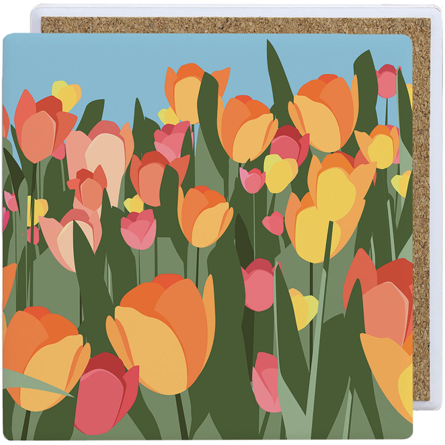 Colorful Tulip Scene