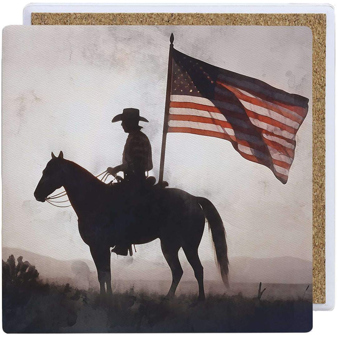 Cowboy American Flag