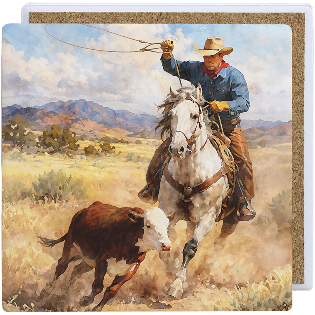 Cowboy Roping Calf
