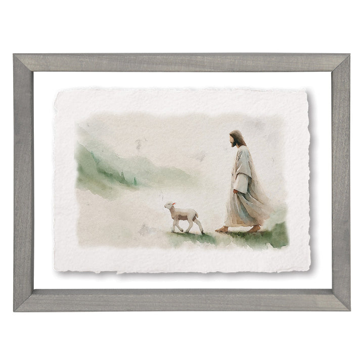 Jesus Walking Lamb
