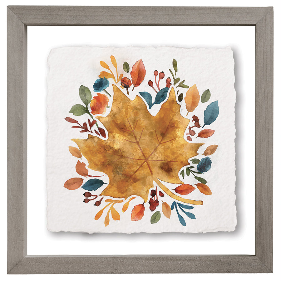 Jewel Tone Leaf Art