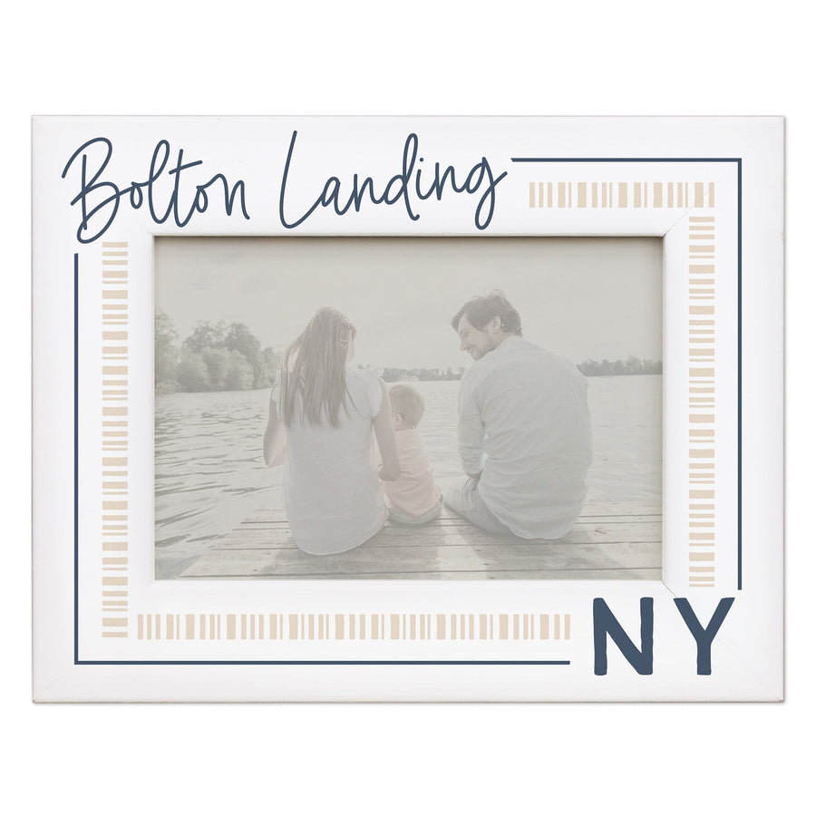 Navy Tan Border Location LOC