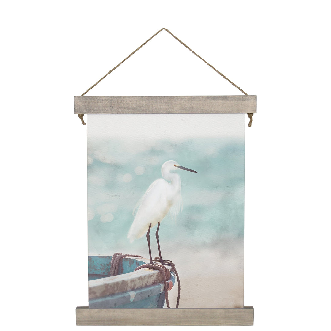 Egret Boat Scene