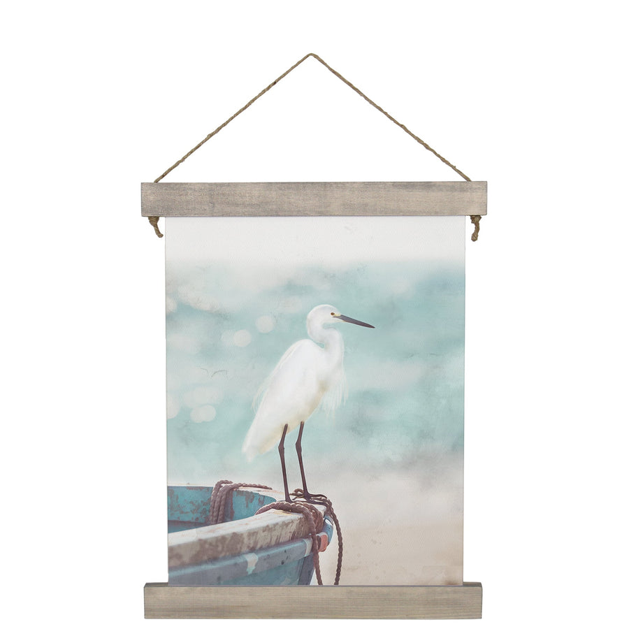 Egret Boat Scene