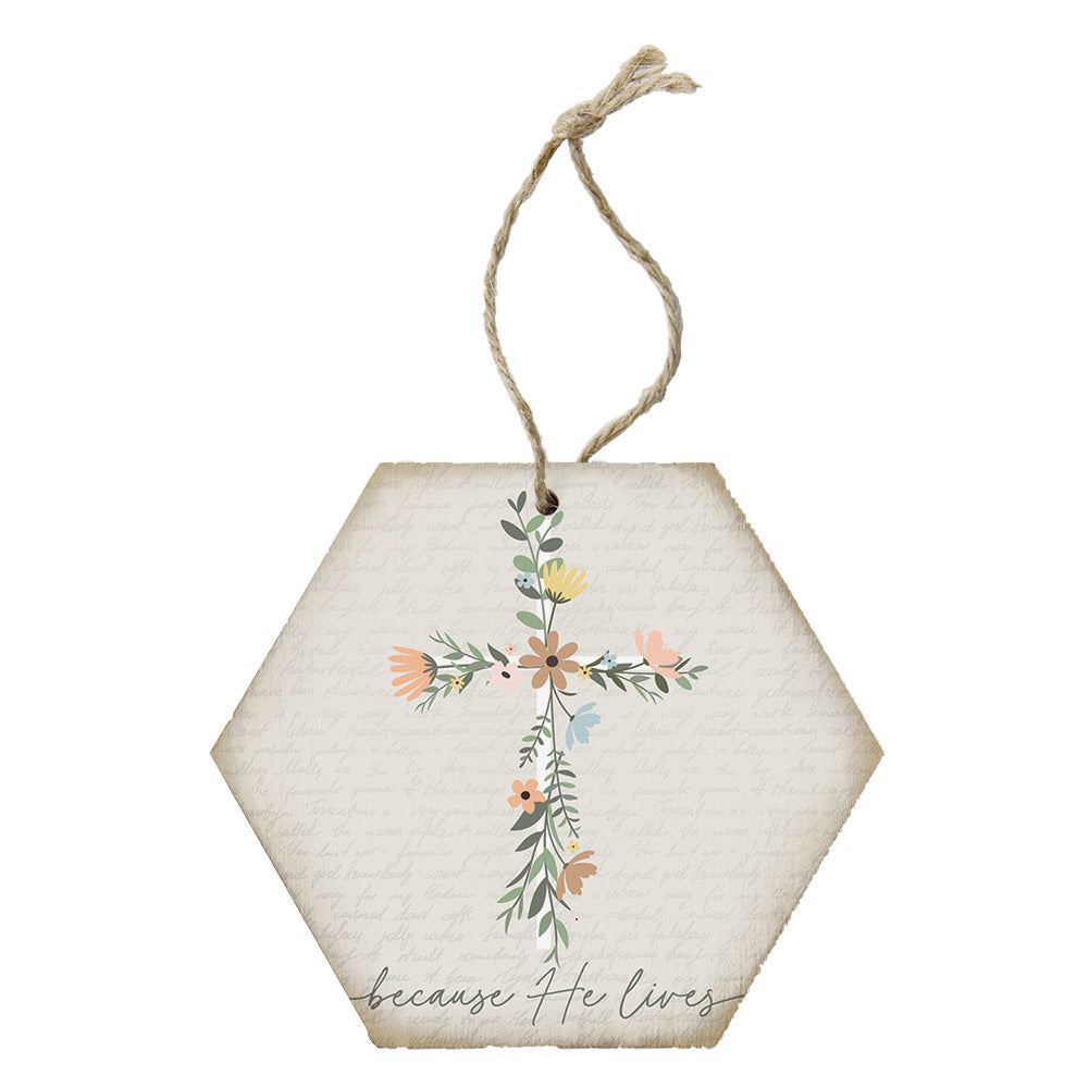 Floral Cross He Lives