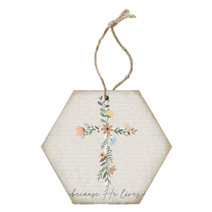 Floral Cross He Lives