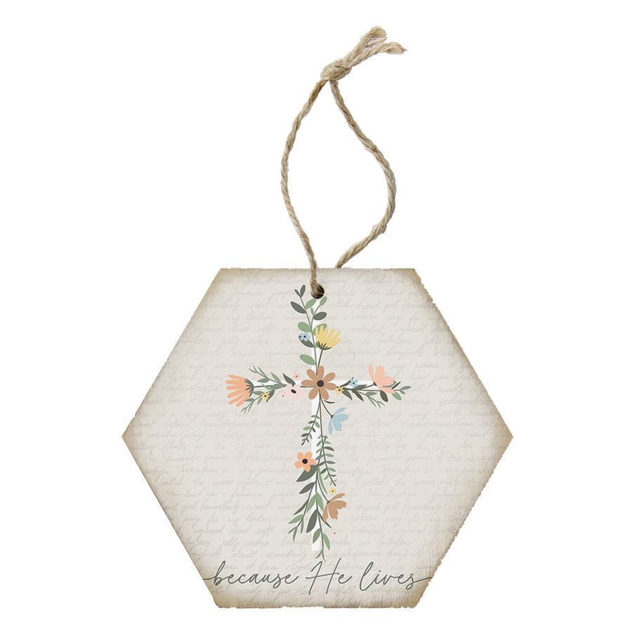Floral Cross He Lives