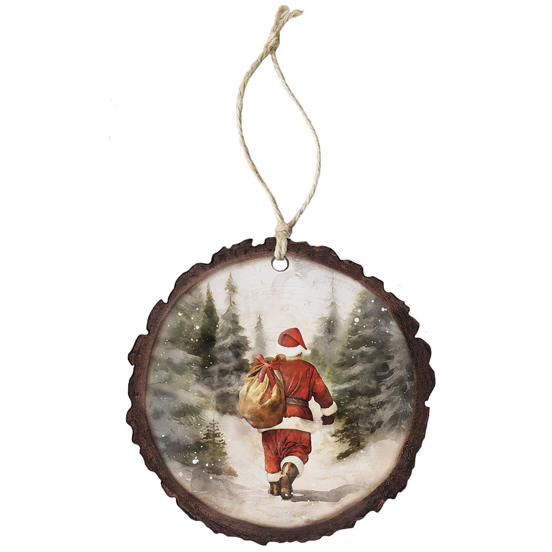 Santa Walking Trees