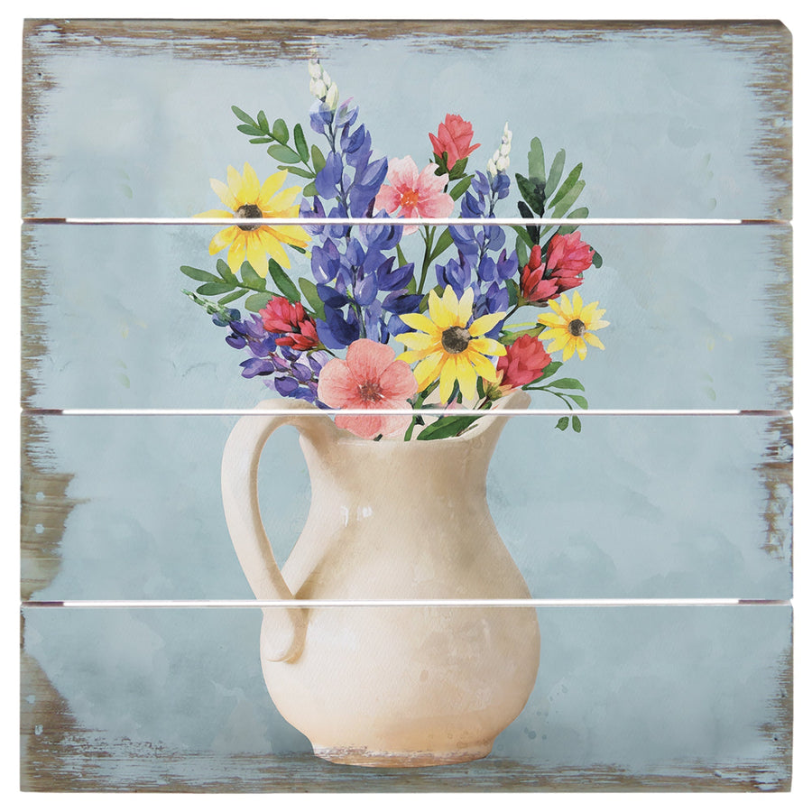 Wildflowers Pitcher Art 6"