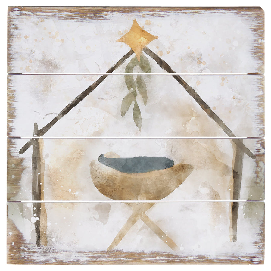 Watercolor Manger 6"