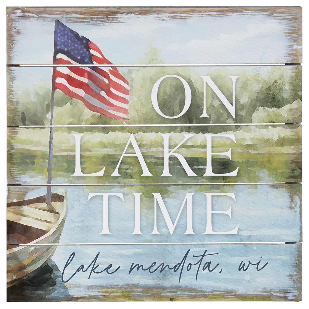 Lake Time Boat Flag LOC 8"