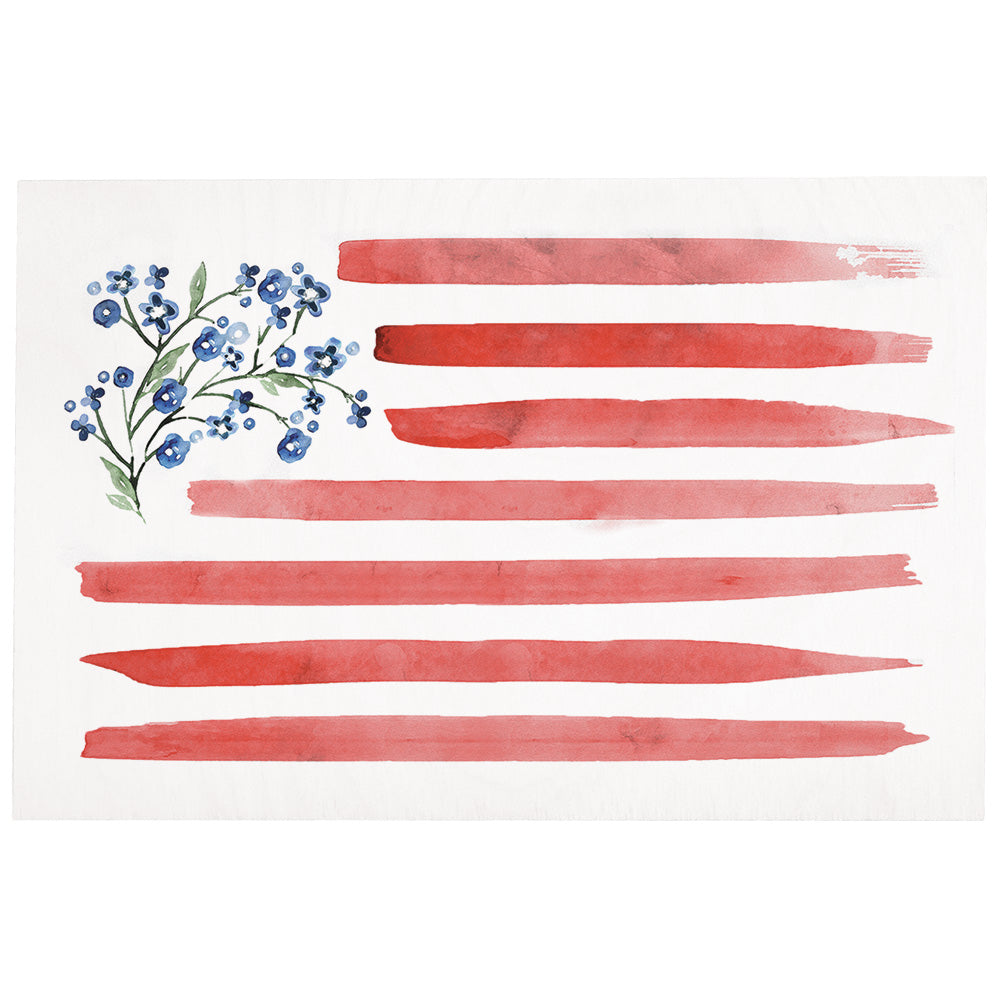Watercolor Flower Flag