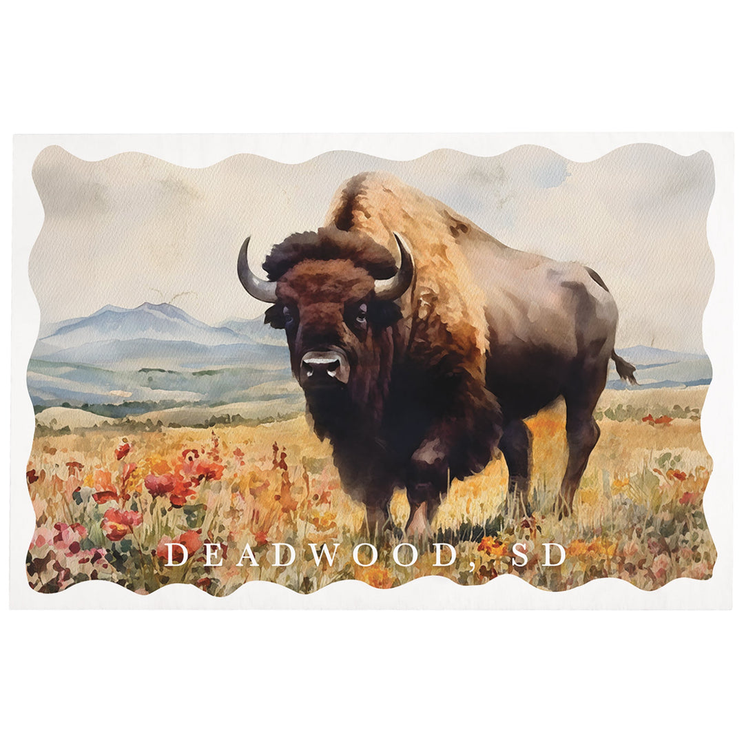 Bison Floral Scene LOC
