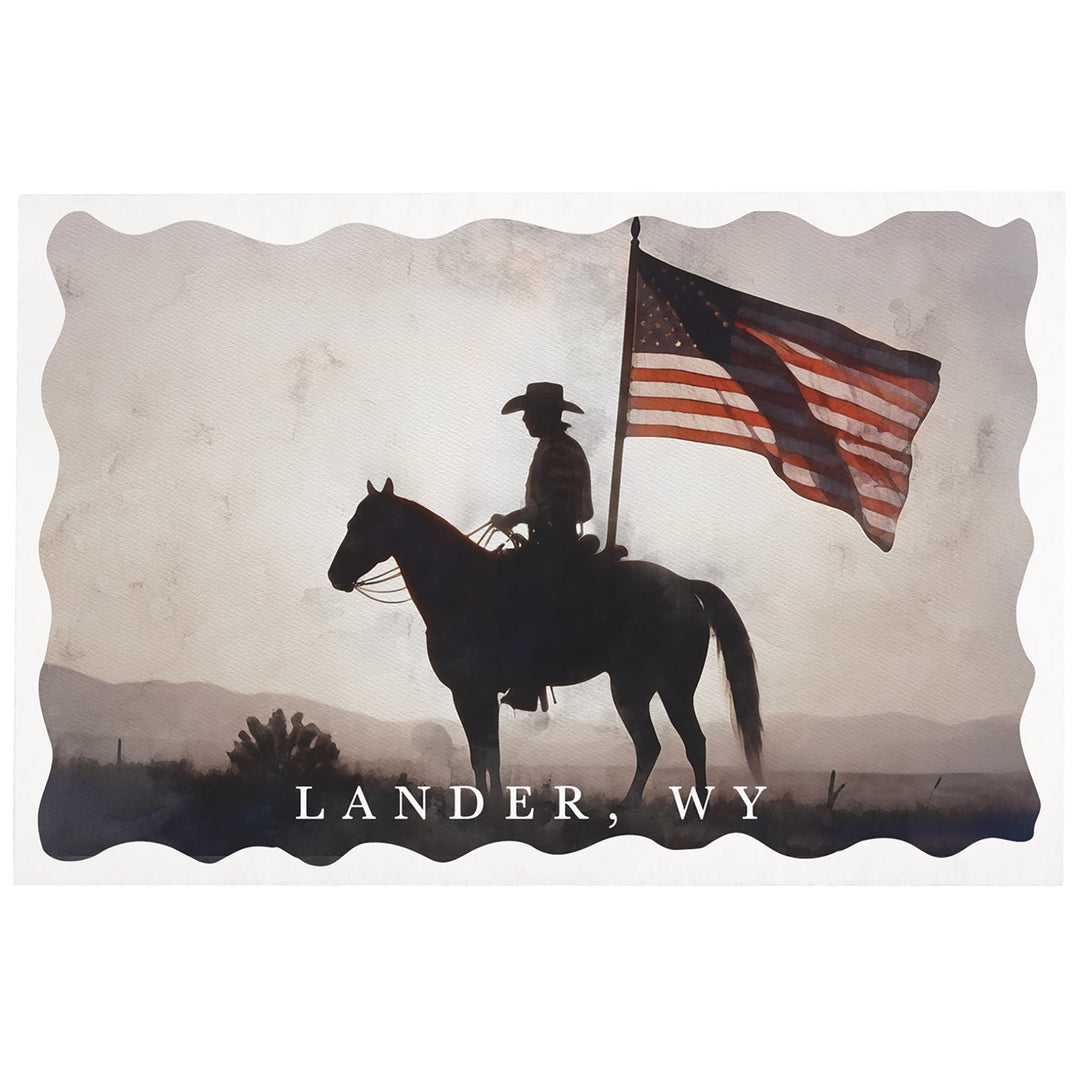 Cowboy American Flag LOC