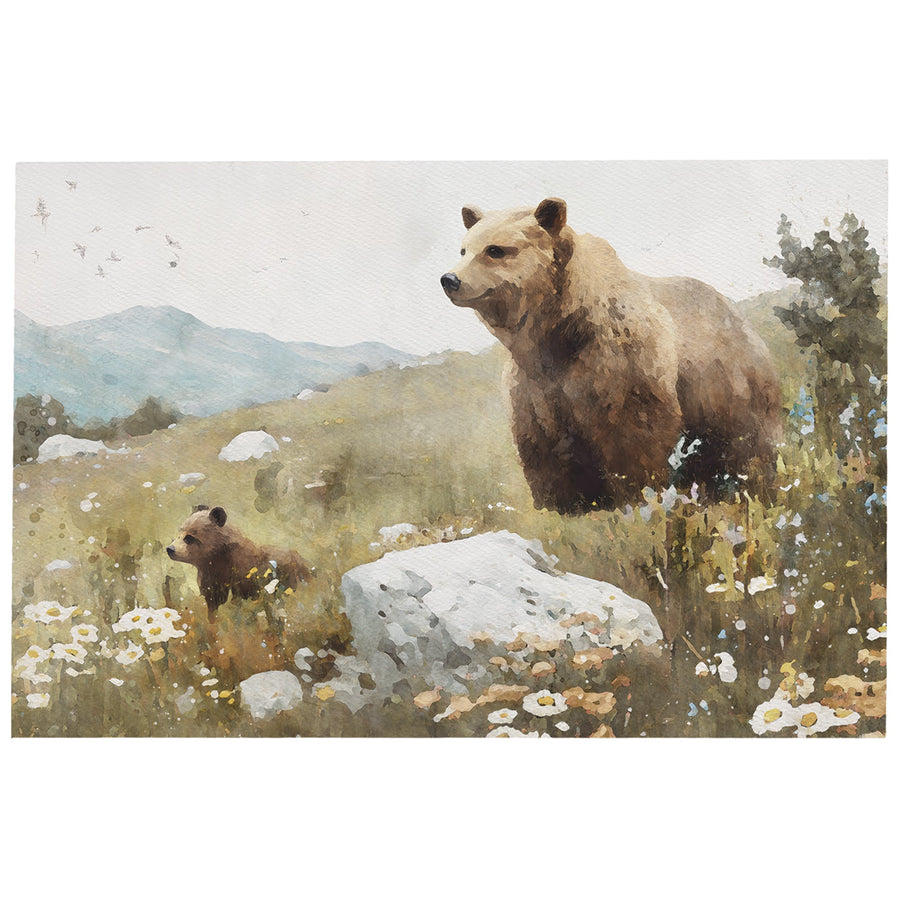 Mom Baby Bear Scene