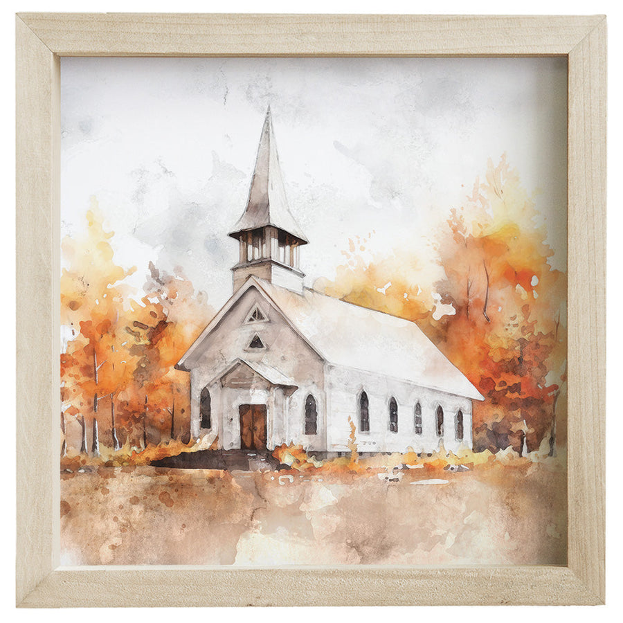 Spring Church Frame Autumn Church Scene