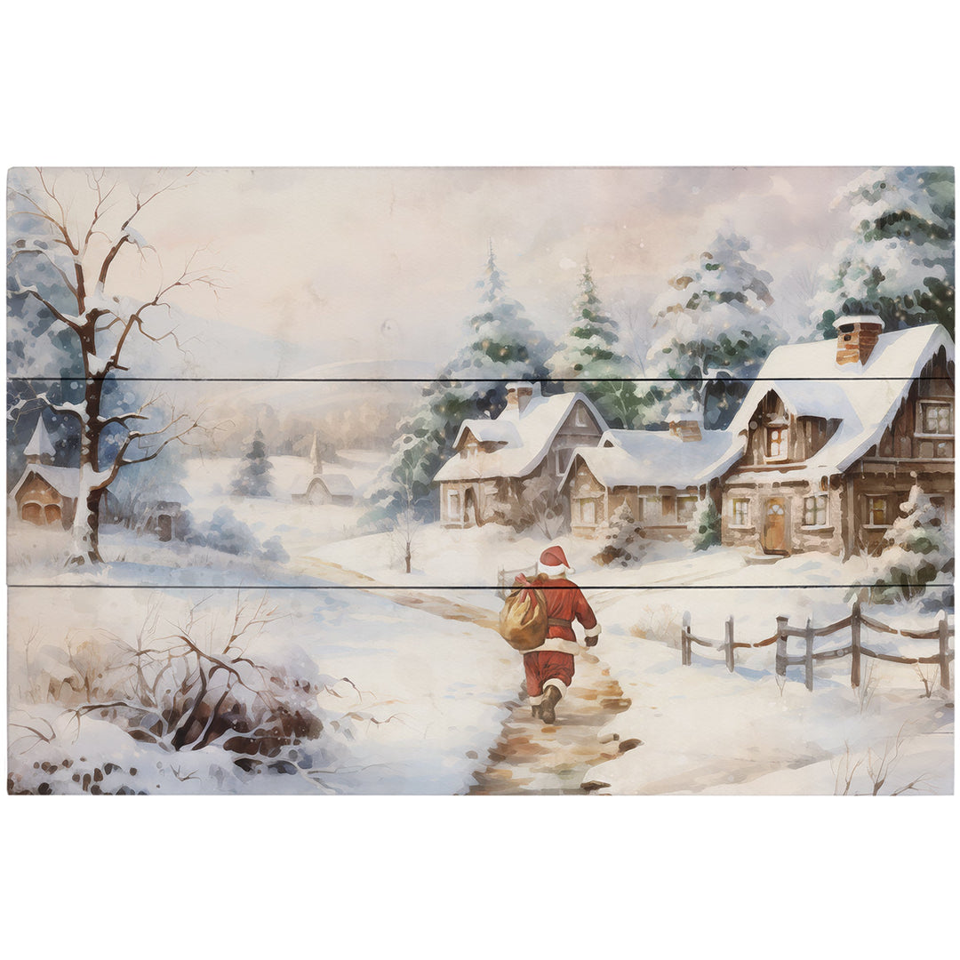 Santa Walking Home