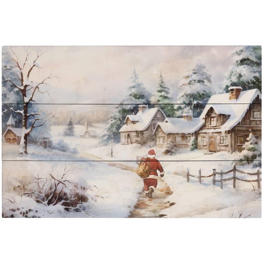 Santa Walking Home