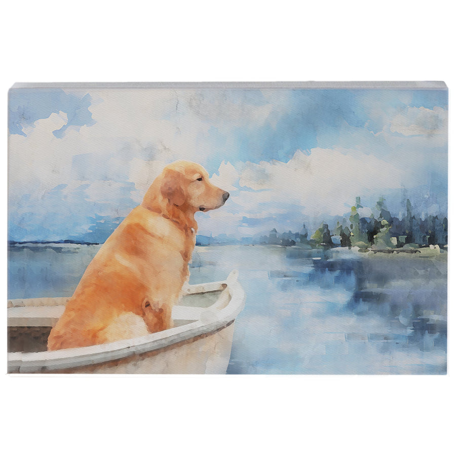 Dog Boat Scene