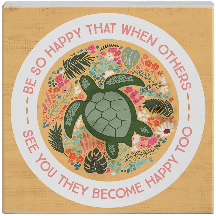 So Happy Floral Turtle