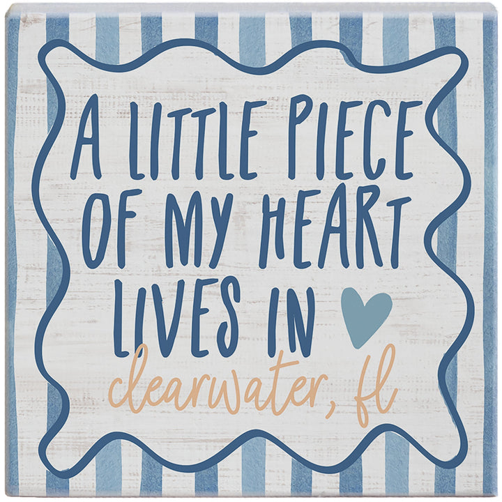 Heart Lives Blue Stripes LOC