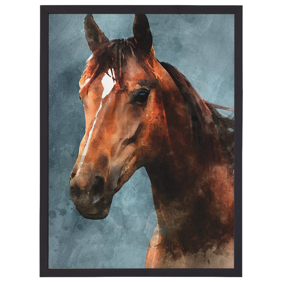 Horse Blue Background