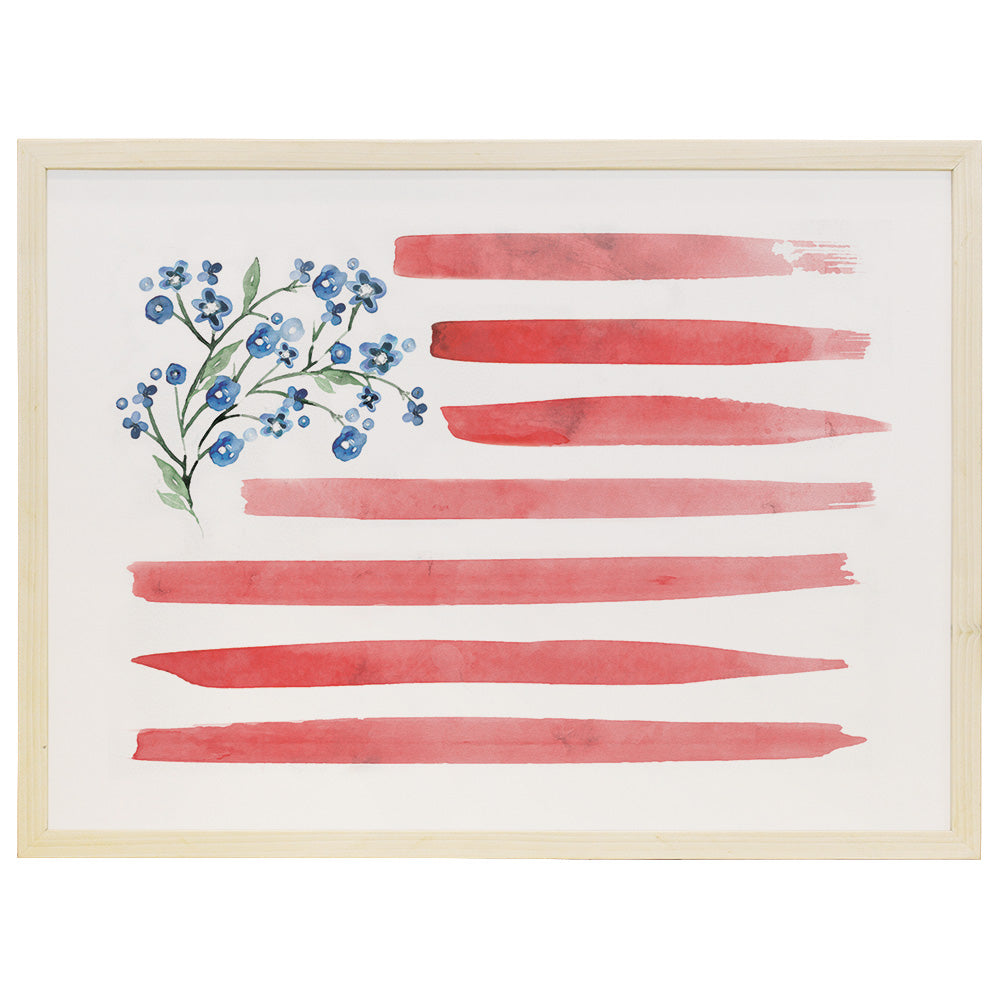 Watercolor Flower Flag