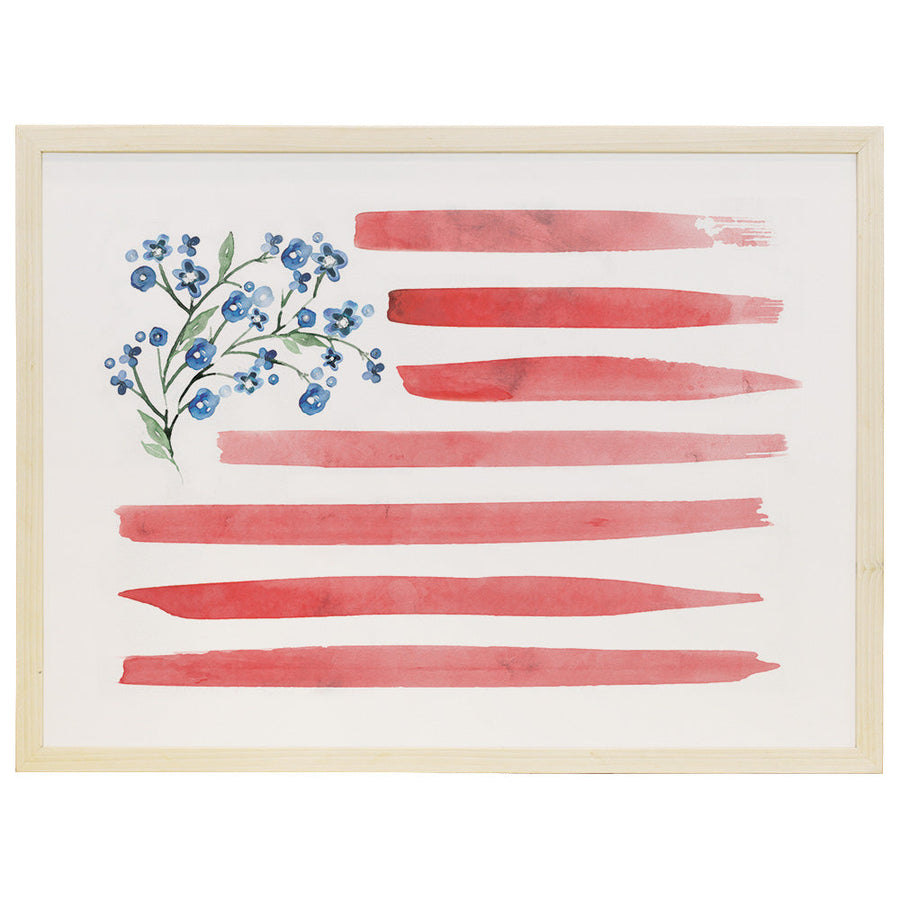 Watercolor Flower Flag
