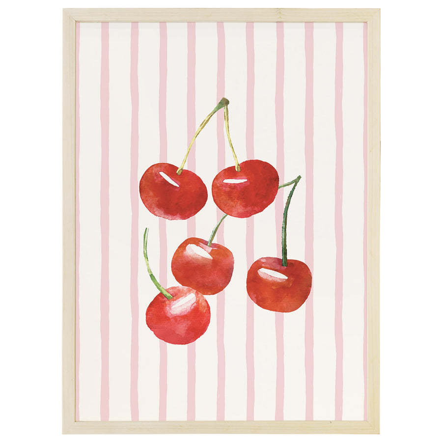 Cherries Pink Stripes