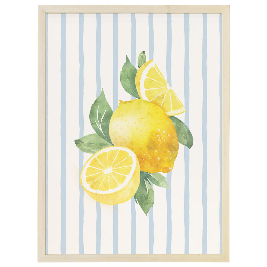 Lemons Blue Stripes
