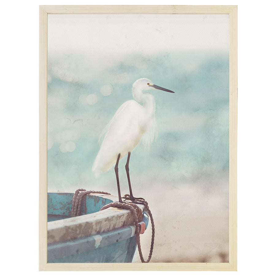 Egret Boat Scene