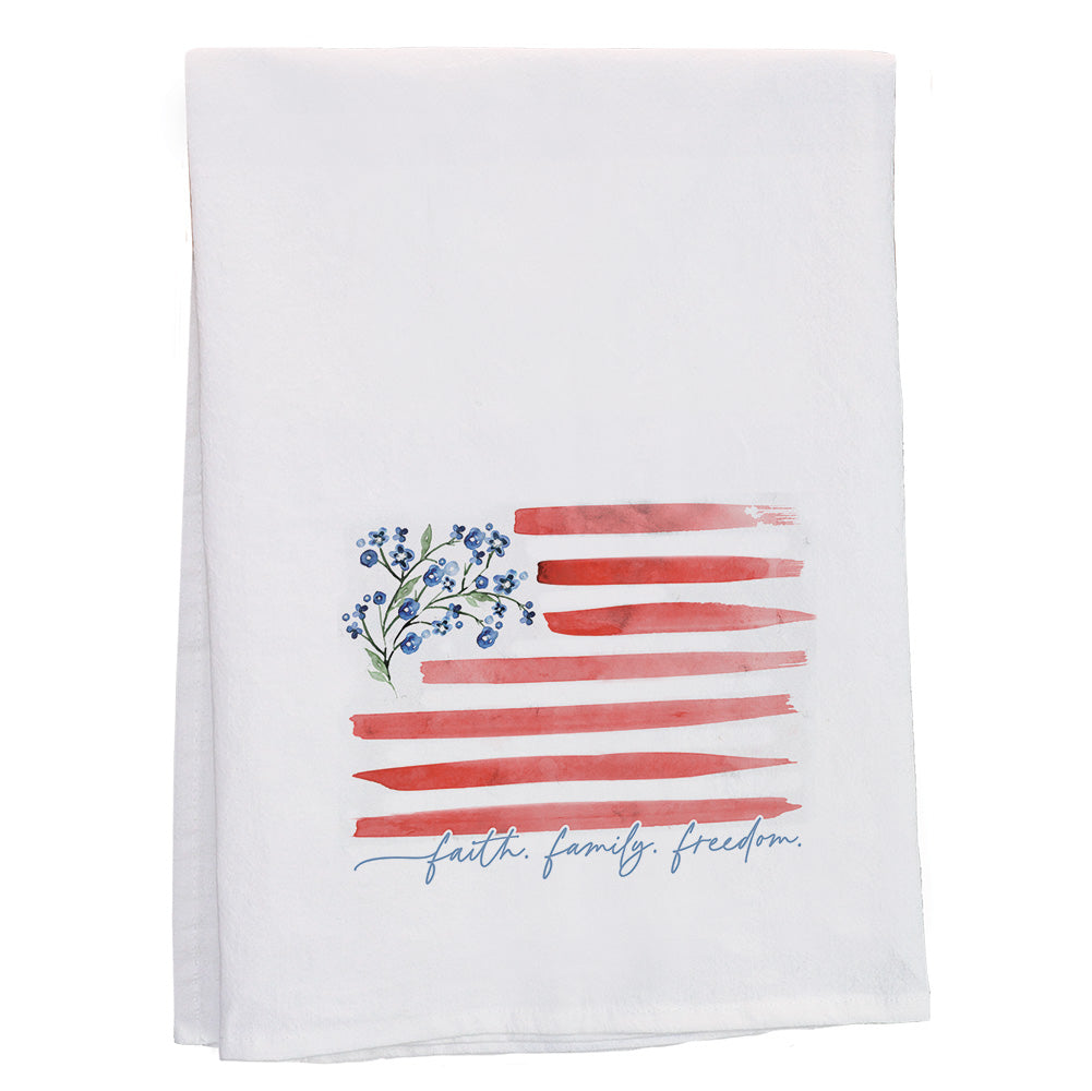 Flower Flag Faith Family