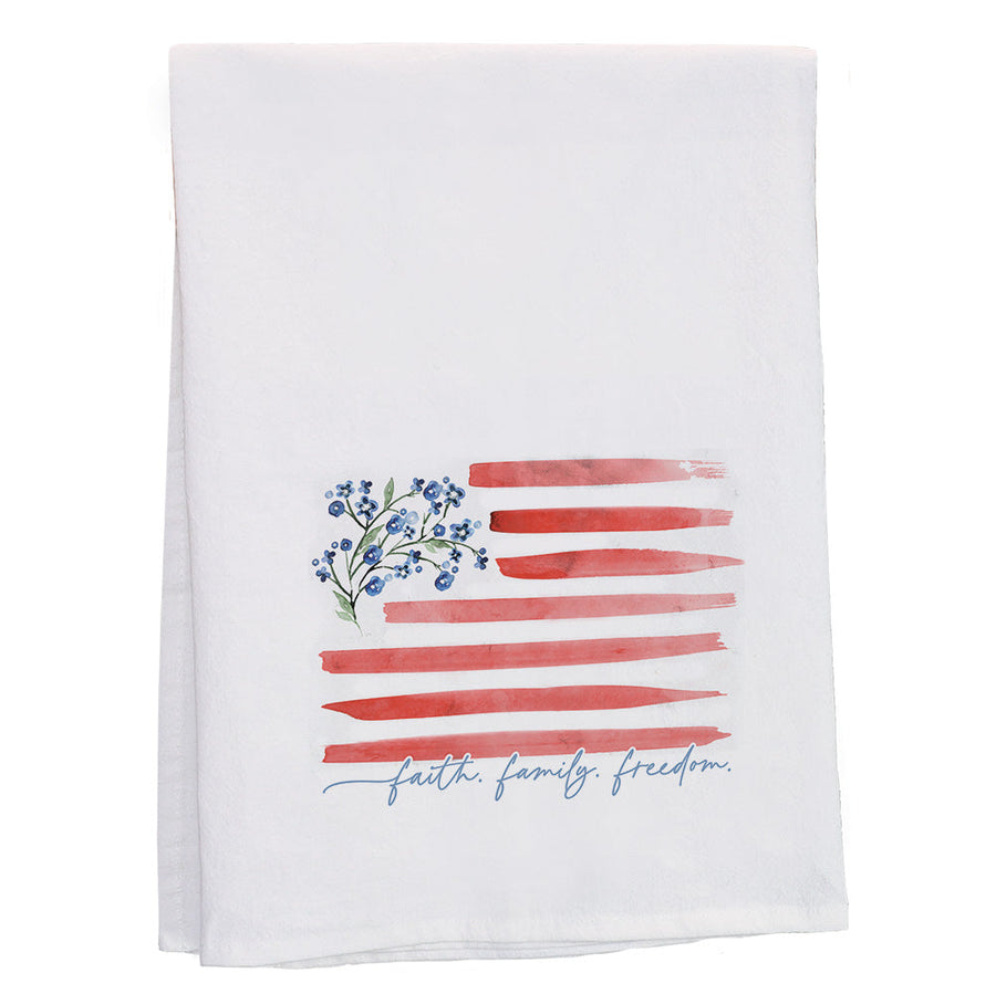 Flower Flag Faith Family