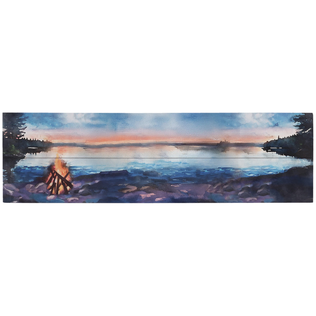 Lake Campfire Scene