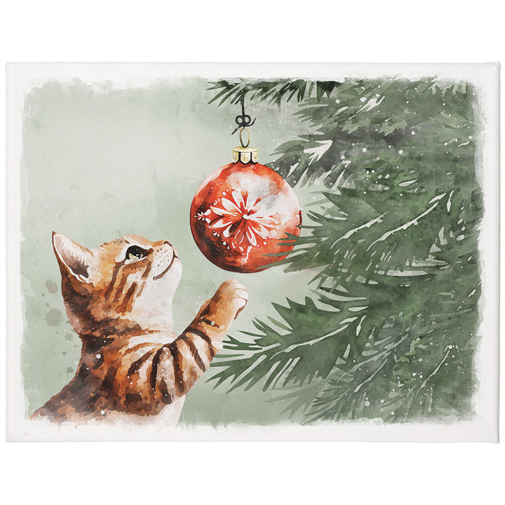Cat Ornament Scene 12x9