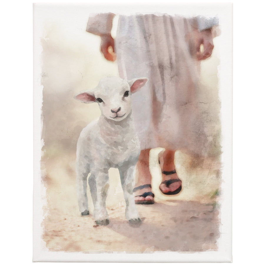 Lamb Walking On Path 9x12