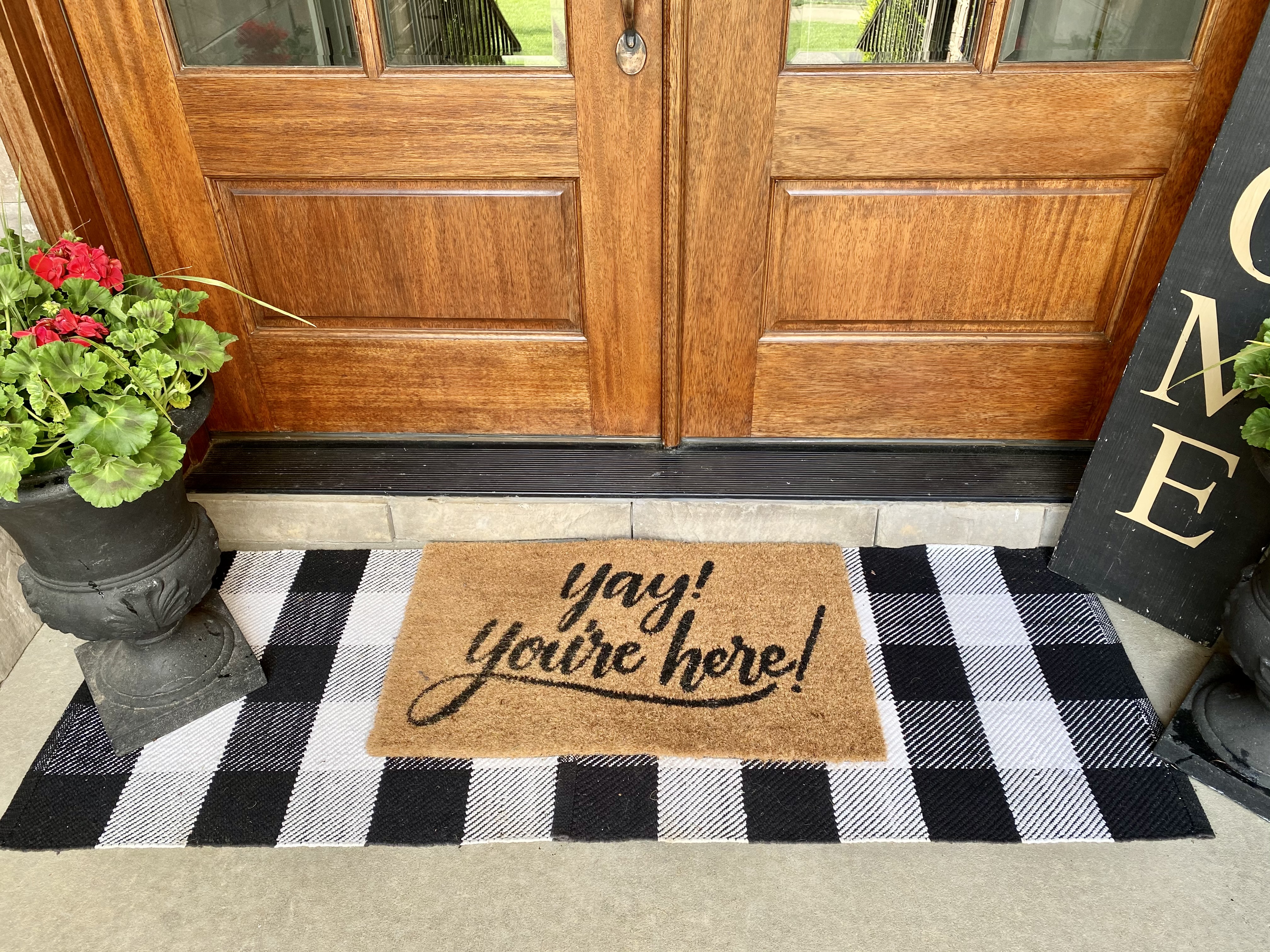 Welcome Buffalo Check Doormat, Hobby Lobby